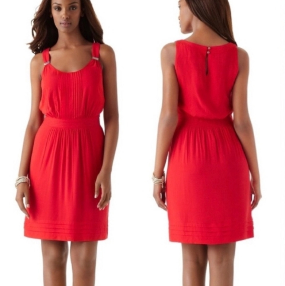 WHBM Fully Lined Flame Red Dress with Pockets Size XS